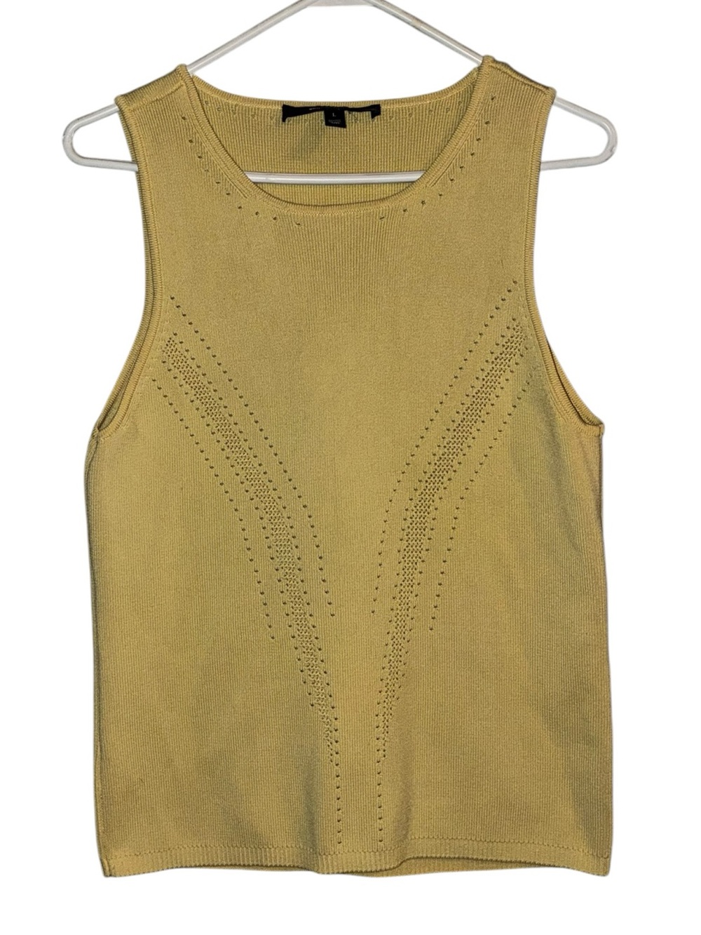White House Black Market Sleeveless Knit Tank - Mustard